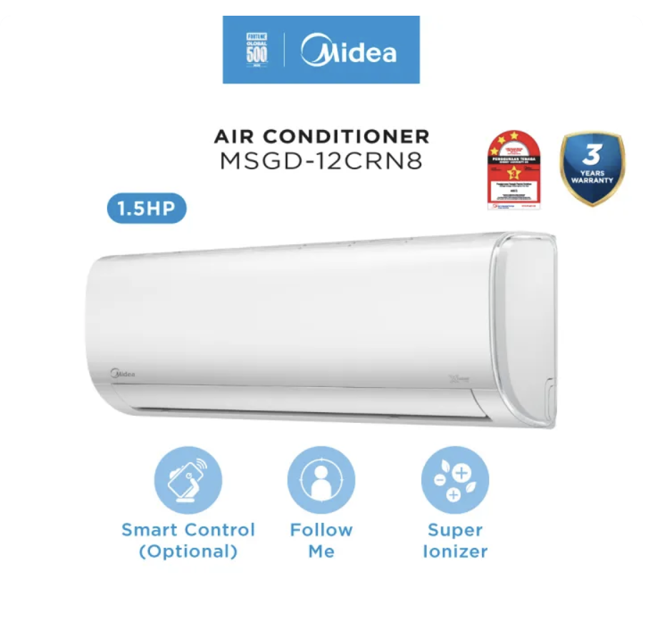 Midea 1.5 HP MSGD-12CRN8 Air Conditioner