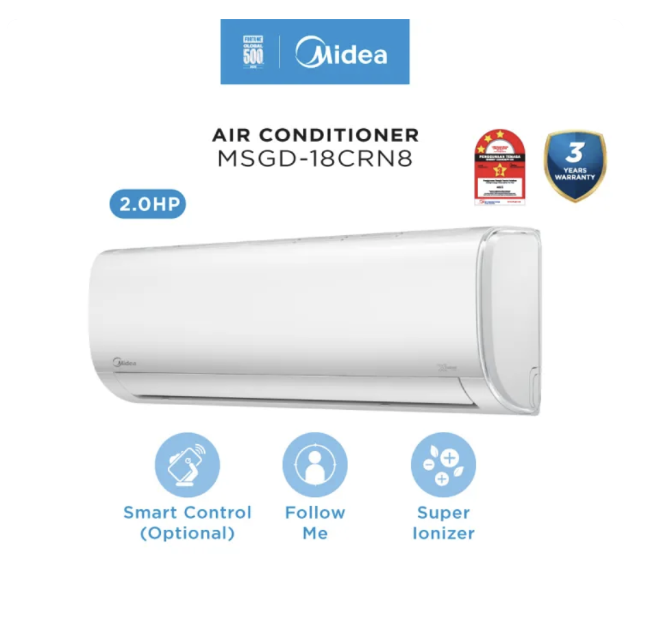 Midea 2.0 HP MSGD-18CRN8 Air Conditioner